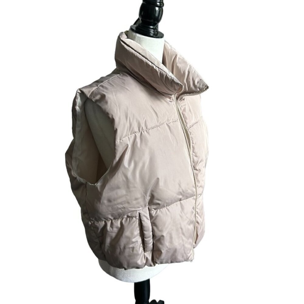 STREETWEAR SOCIETY Neutral Beige Puffer Vest US XL - Picture 2 of 6